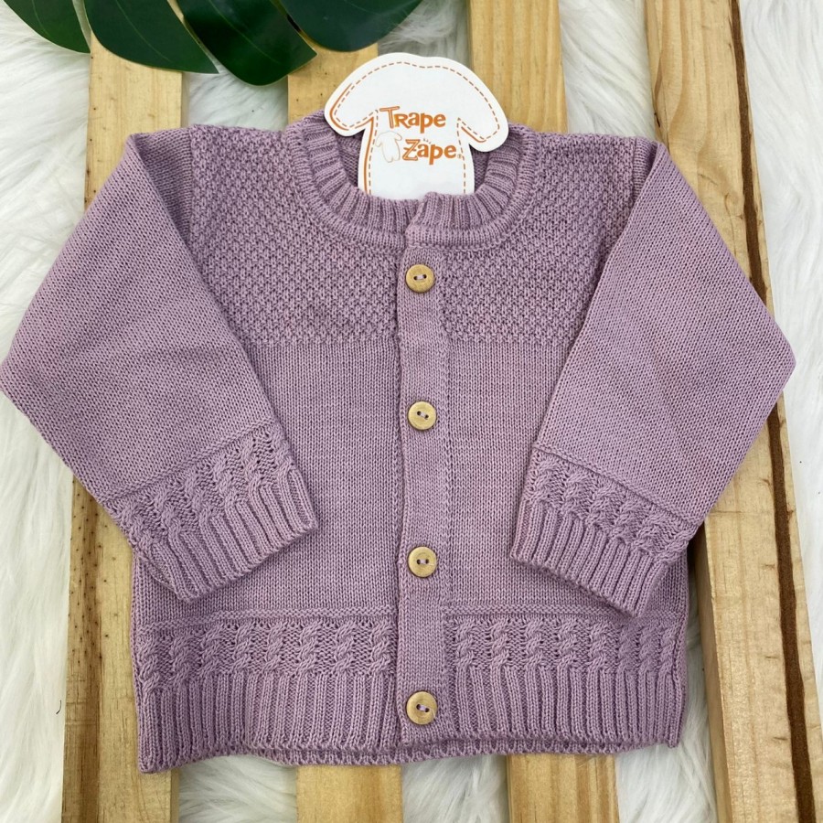 Casaco de Linha Tuck - Lilás Plix